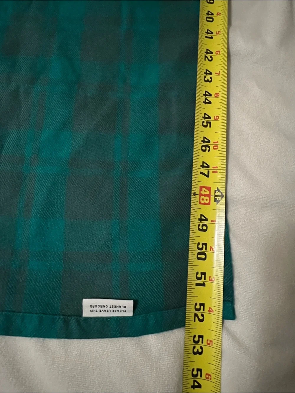 Filson Teal and Black Plaid Wool Blanket Scarf